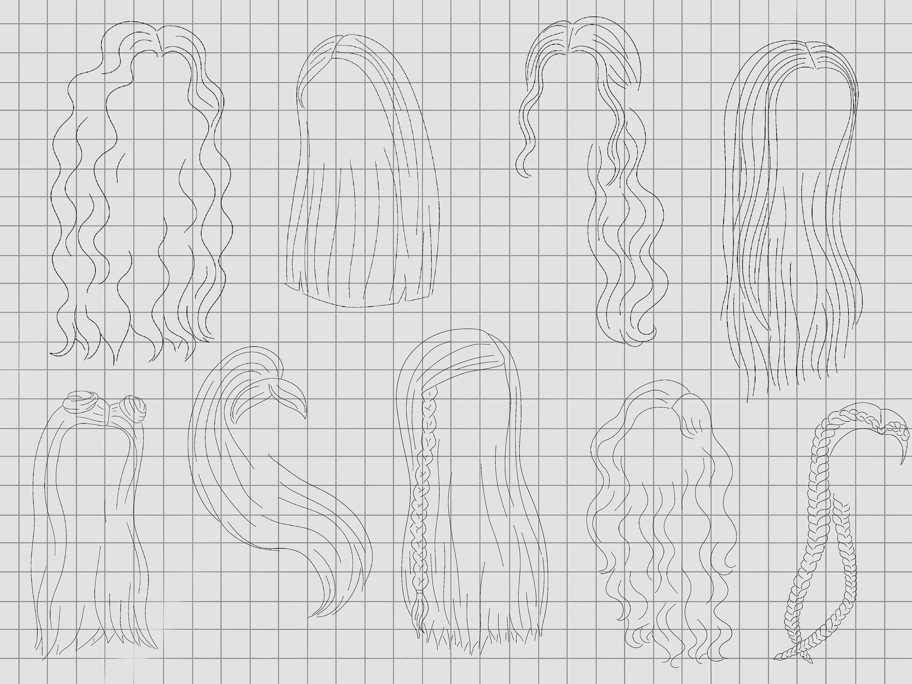 Procreate Doll Creator Stamps : Cartoon Doll Drawing Maker Reference ...