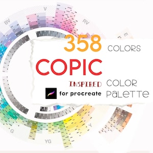 Procreate - Copic Inspired Color Palette Swatch Alcohol Marker Portrait Realistic Illustration Chart Art Digital How Draw Shade Easy Chibi