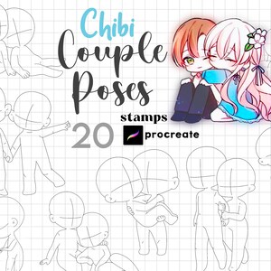 Chibi Body Stamp Love Edition: 24 Chibi Couple Base Poses