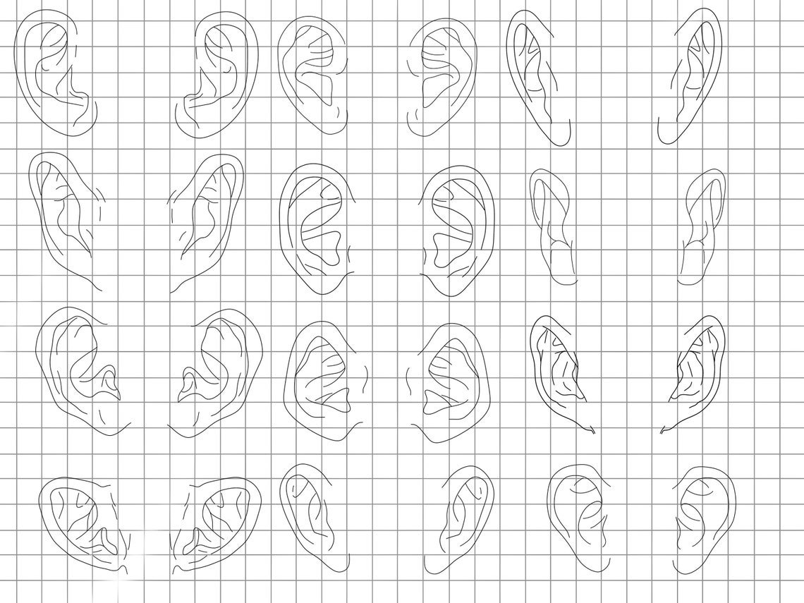 Procreate Anime Ears Stamp : Manga Ear Character Maker Guides Elf ...