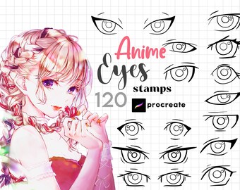 Anime Hair Stamp Brush for Procreate 31 Chibi Hair Reference -  Sweden