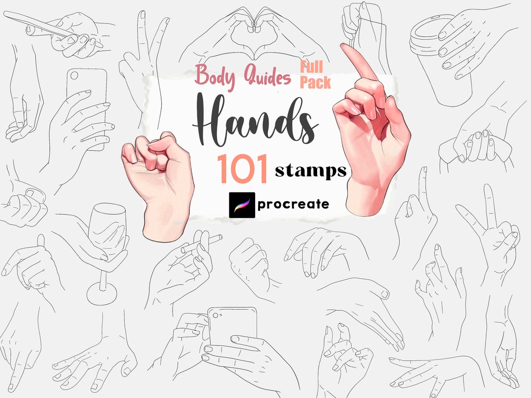 Procreate Hands Stamp Brush 101 Anatomy Hand Procreate Anime Hand