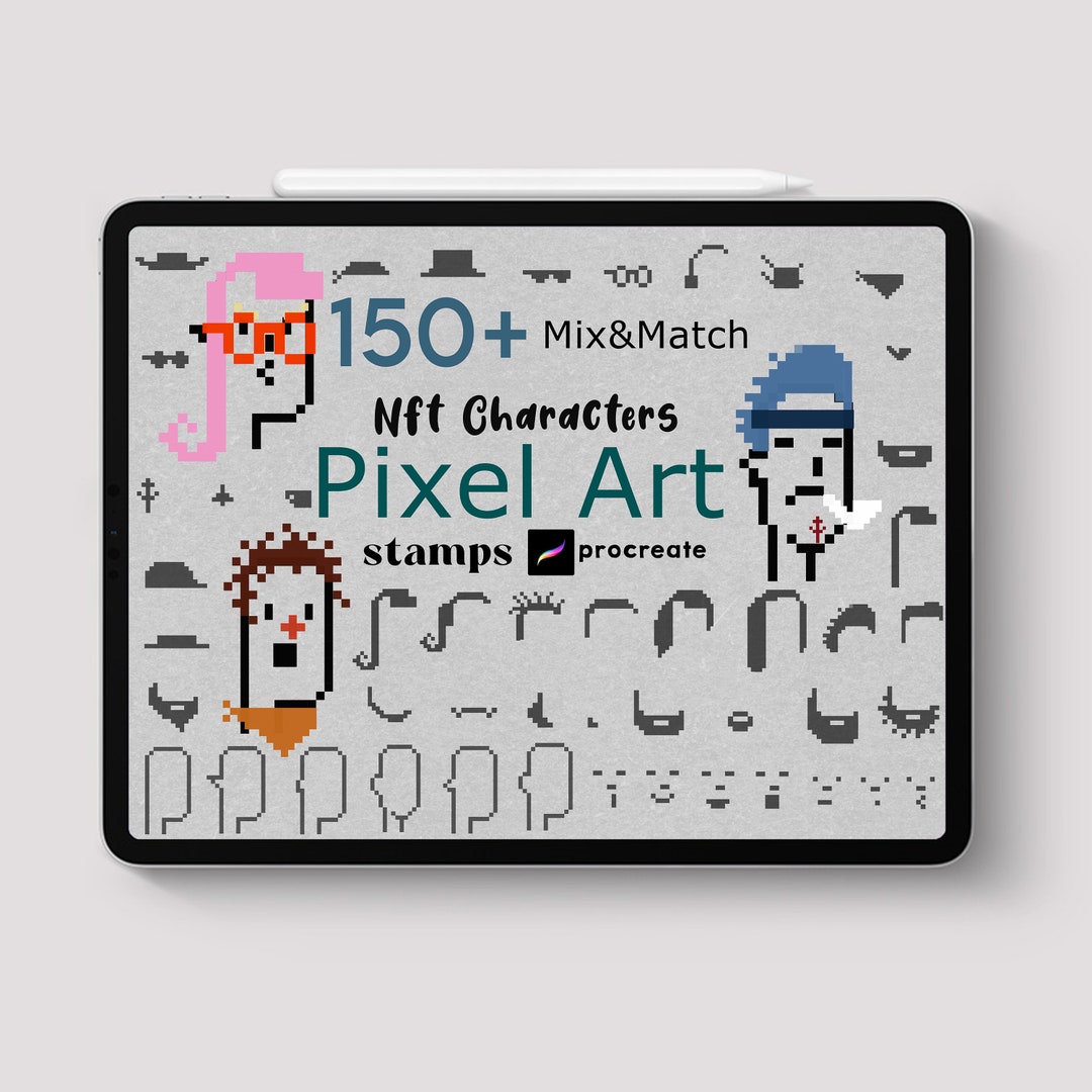 Procreate NFT Pixel Art Stamp Brushes Mix and Match Cute - Etsy