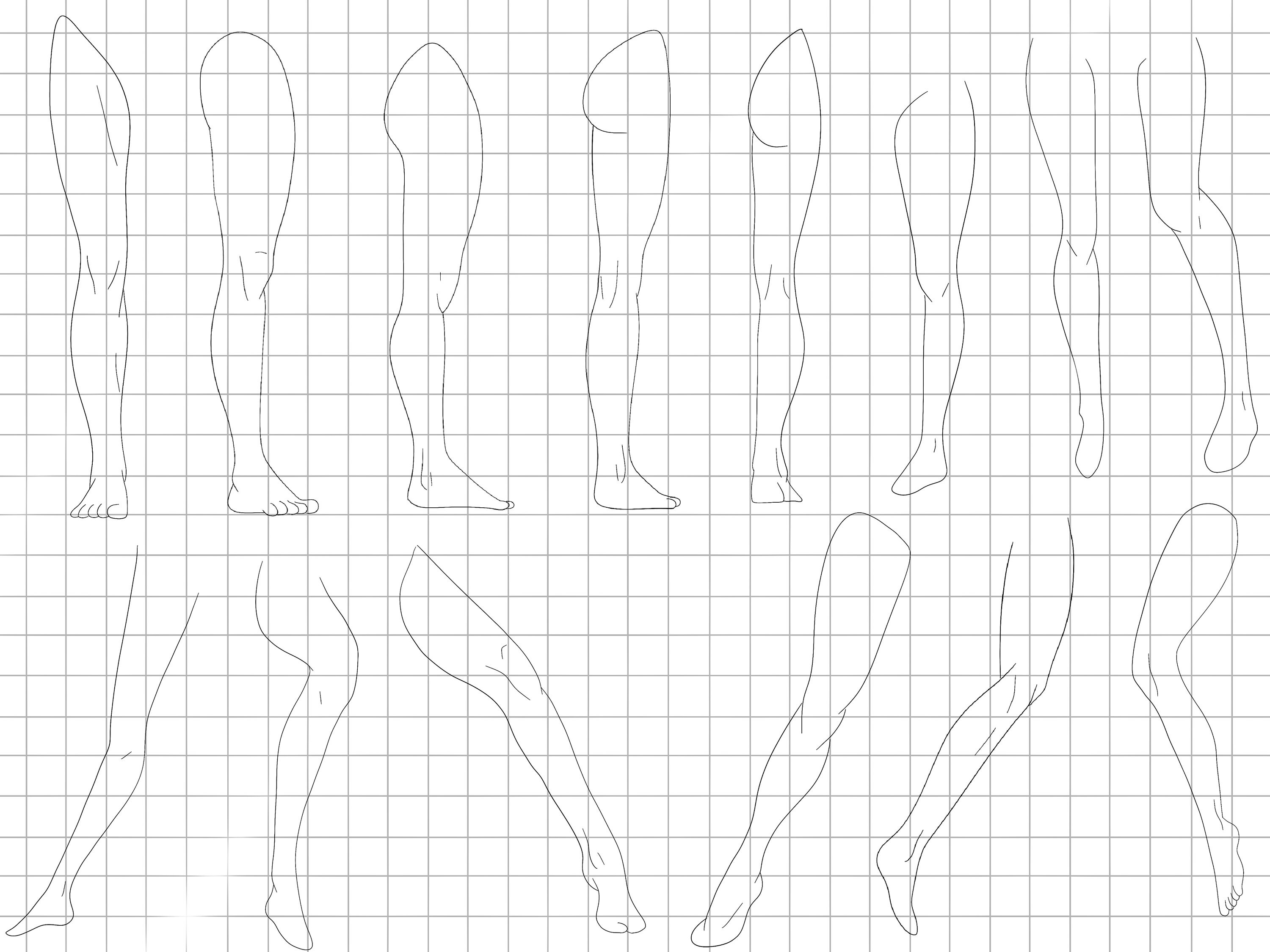 Procreate Legs Procreate Leg Stamps : Anatomy Body Parts Anime Pose Maker Manga ...