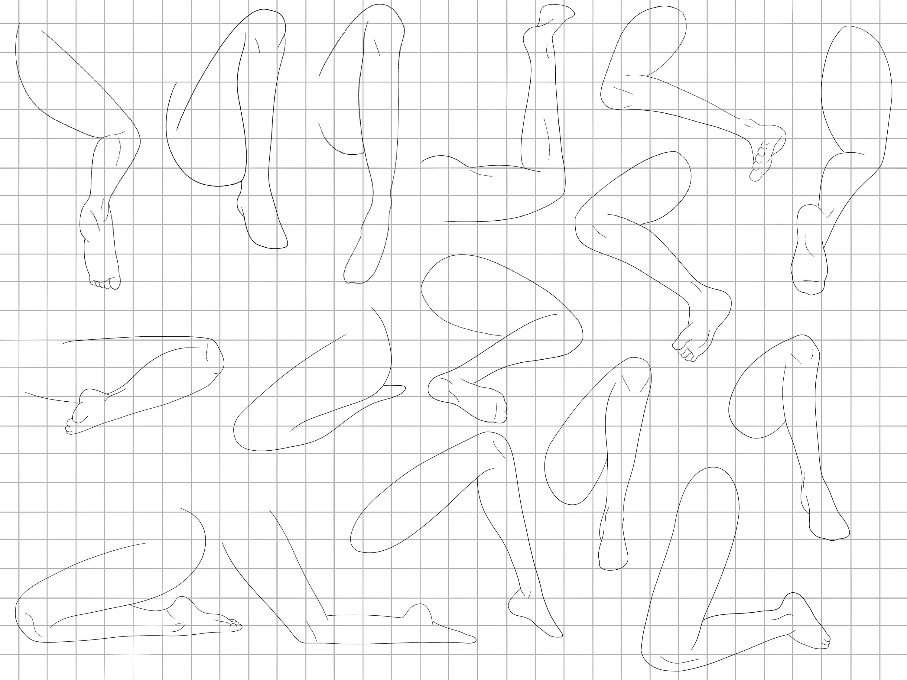 Procreate Legs Procreate Leg Stamps : Anatomy Body Parts Anime Pose Maker Manga ...