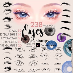 Procreate Eyes Stamp Brushes Portrait Eye Procreate Eyelashes Procreate Eyebrow Tattoo Procreate Art Eyes How Draw Easy Girl Drawing Brush