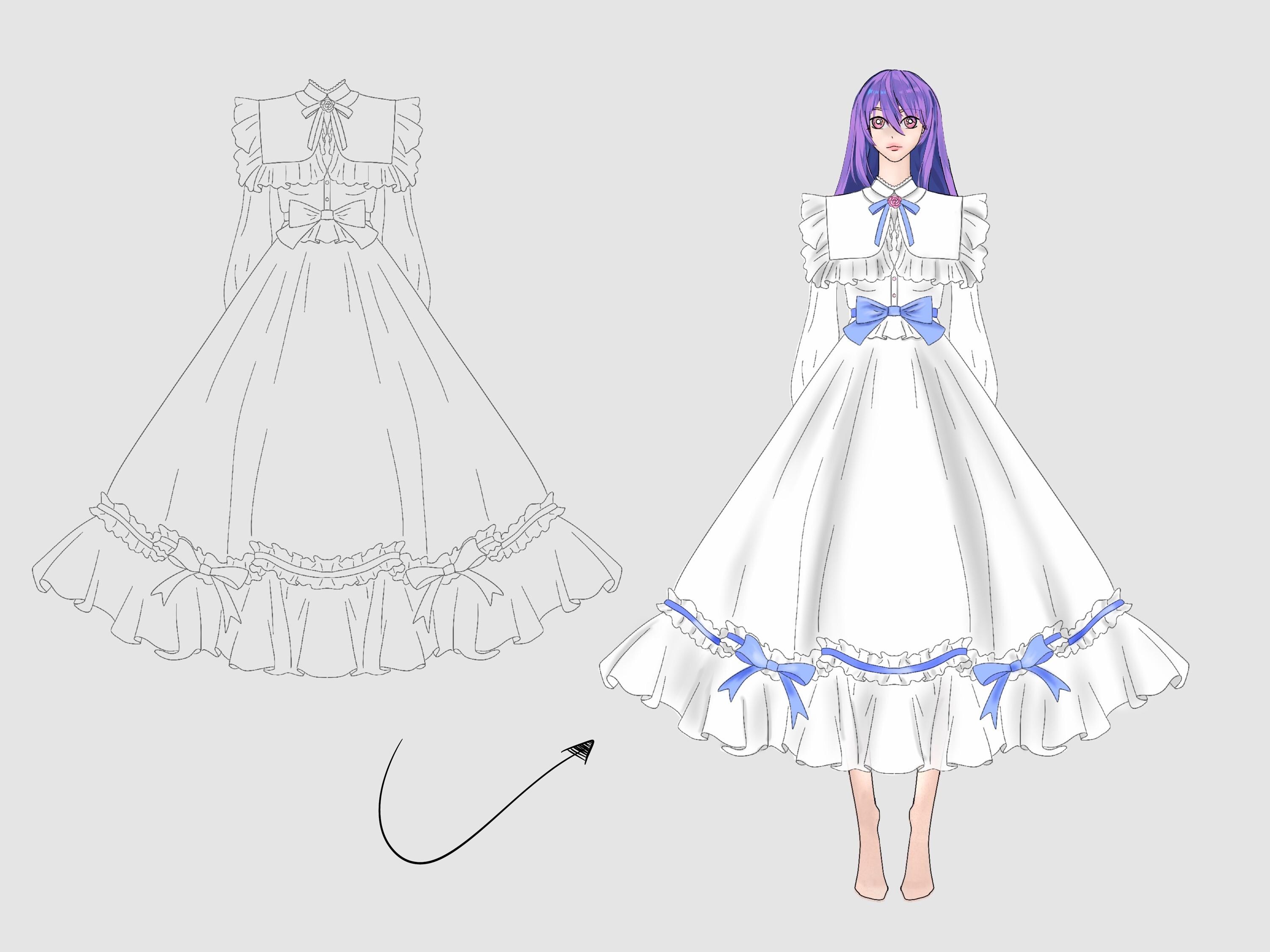 Procreate Anime Clothing Stamps : Fashion Design Brush Dresses for  Photoshop Clip Studio Paint - Etsy Israel
