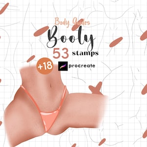 Procreate Women Booty Stamp Brush 53 Procreate Anime Girl Poses Body Parts Anatomy Procreate Anime Body Guides Pro create Manga Character