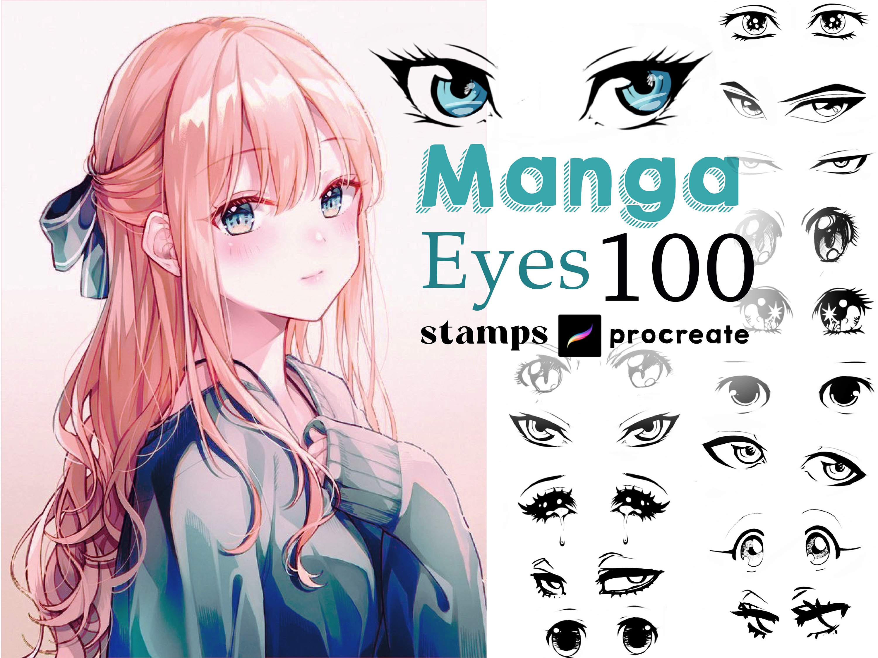 free anime eyes brush procreate