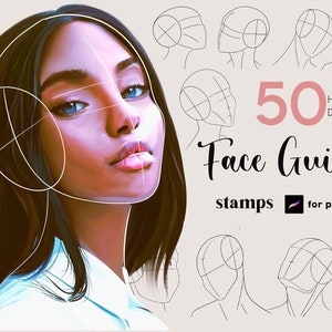 Procreate Portrait Gesichtsführung 50 Procreate Köpfe Stempel RealistischEr Kopf Procreate Portrait Stempel Procreate Figuren Stempel