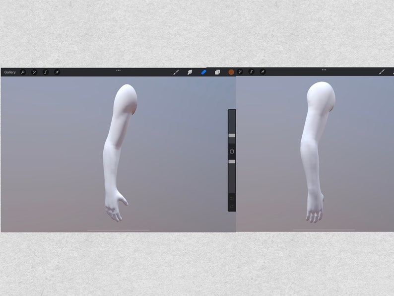 Procreate 3D Object Arm Model Tattoo Brush Male Ink Hand Etsy