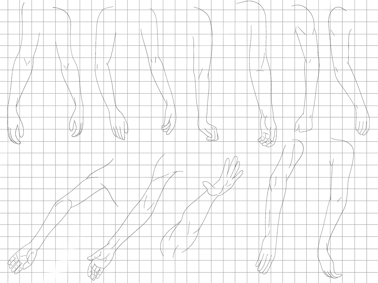Procreate Pose Maker Stamps : 736 Anime Body Anatomy Reference Manga ...