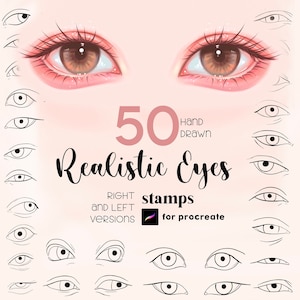 Procreate Eyes Stamp Portrait Eye Guides 50 Procreate Portrait Brushes Eye Stamp Procreate Character Maker Eye Reference Drawing Art How