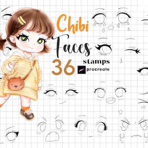 Soft Anime Style Procreate Hair Stamp Set Hair Lineart Brush Pack