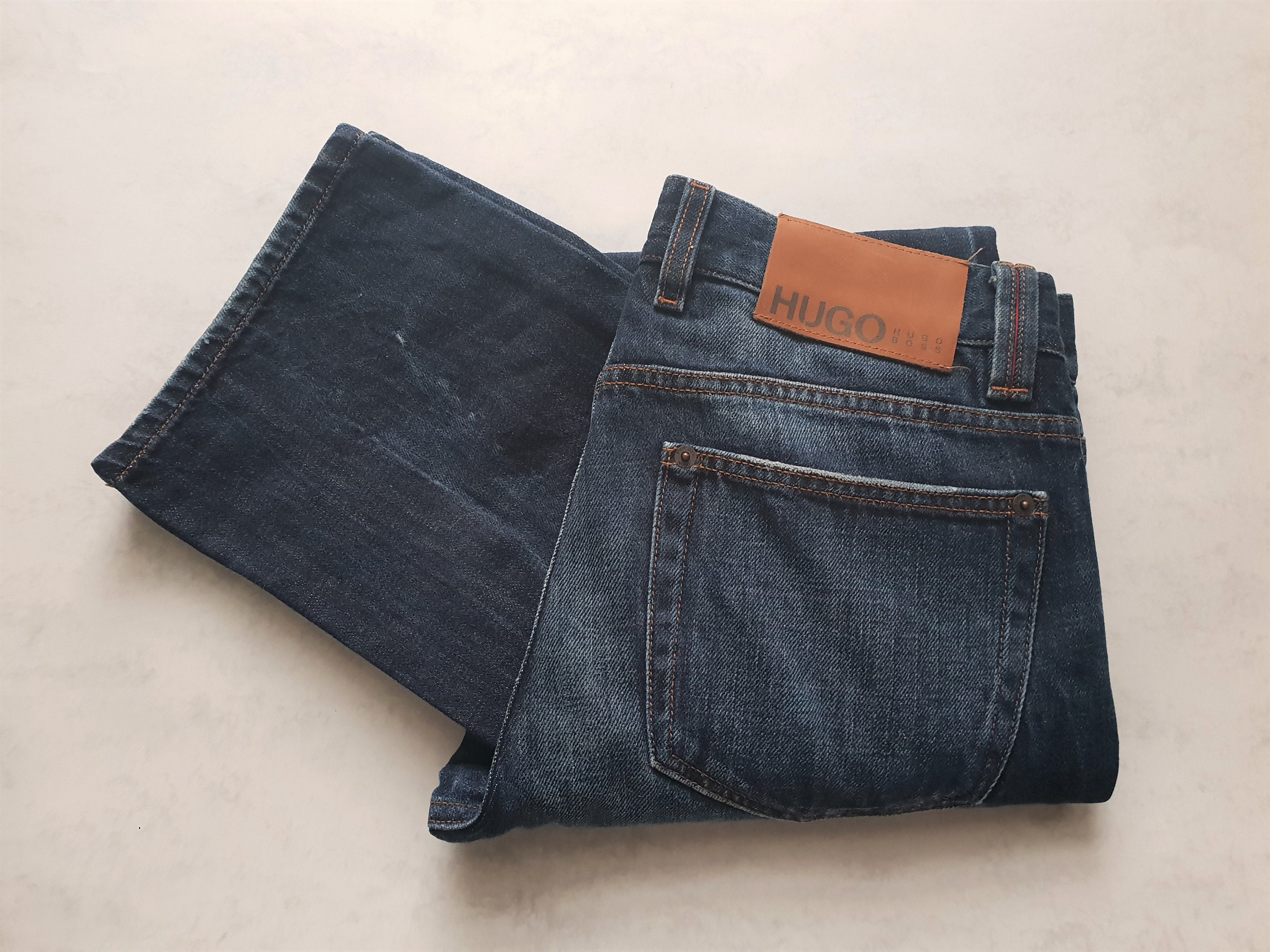 Vintage Hugo Boss Jeans Blue Pants Men Size L32 31 X - Etsy