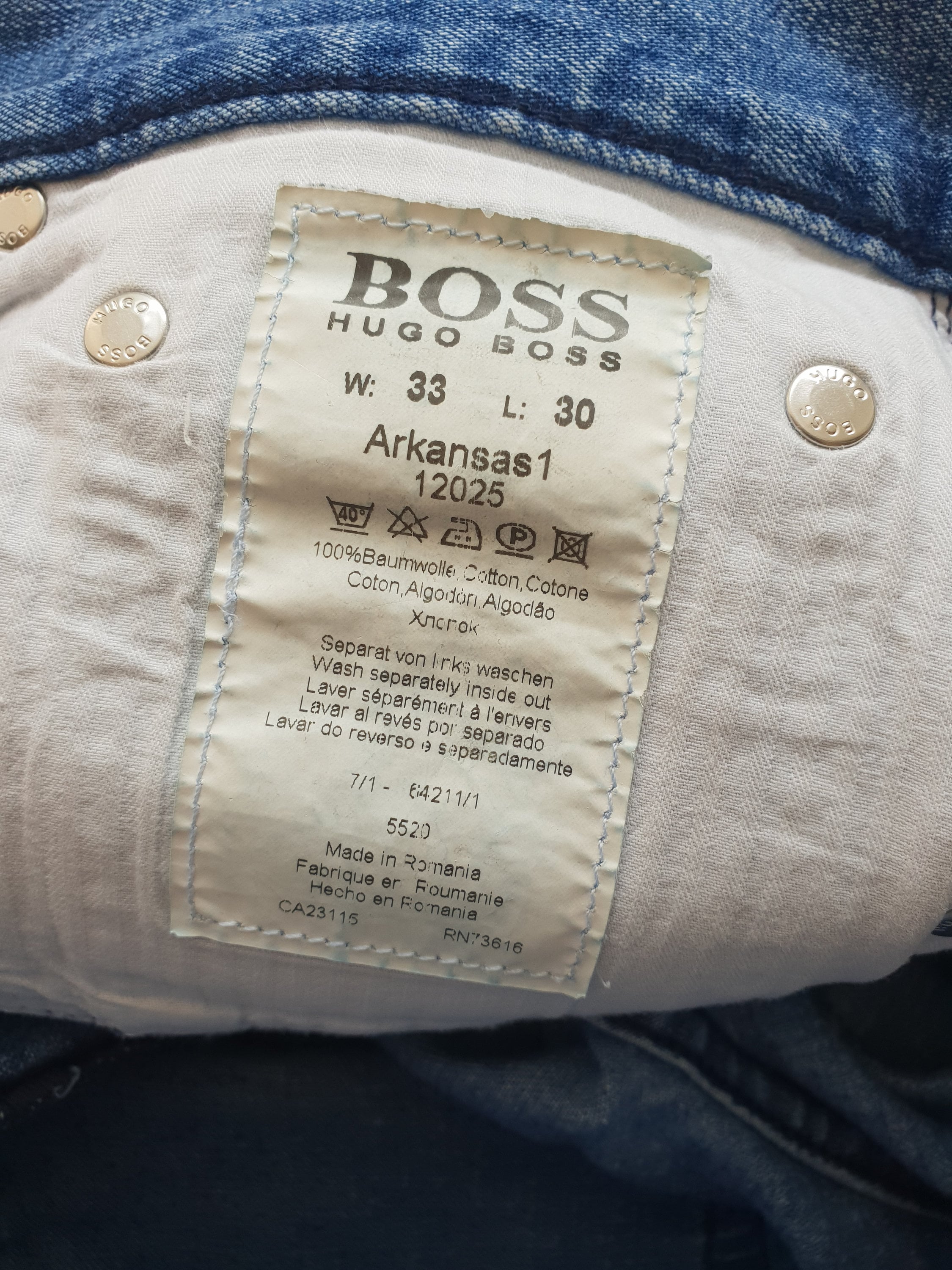 BOSS Distressed Jeans Vintage Hugo Boss Jeans Pants Size  Etsy Norway