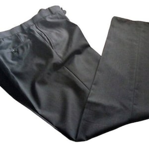 Vintage heren broekpak van Roy Robson grijze grafietwollen broek maat 50/M/L Made in Italy