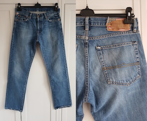 Vintage Ralph Lauren Jeans Slim Blue Denim Pants Men Size Vintage Ralph Lauren Jeans Slim Blue Denim Pants Men Size