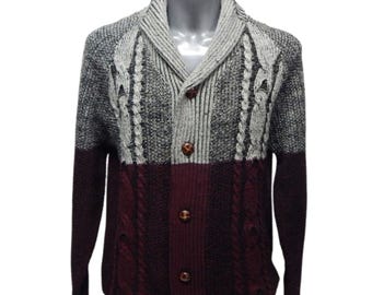 Suéter tipo cárdigan de lana para hombre Y2K BRAVE SOUL, talla L