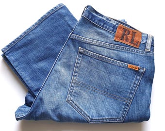 Ralph Lauren Polo Jeans Blue Denim Men Pants Size 32 x 32