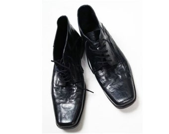 Vintage Lace Up Boots Men By Bianco Black leather Size  EU 41