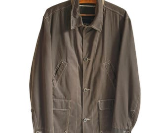 Chaqueta STONES para hombre, talla L, marrón, estilo clásico Y2K, vintage