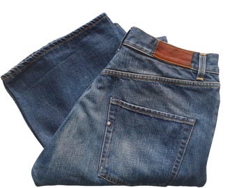 Pantalones vaqueros Gucci vintage de mezclilla azul, hechos en Italia, talla de hombre W32 L33 / 32 x 33