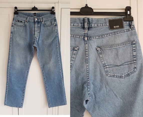 Vintage Boss Hugo Boss Arkansas Jeans Blue Denim Pants Men Size W33 L30 33 X 30 Etsy Canada