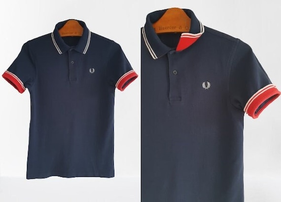 トップス OLD FRED PERRY short sleeve polo shirt Vintage Fred Perry Polo Shirt Short Sleeve Men Size S Blue