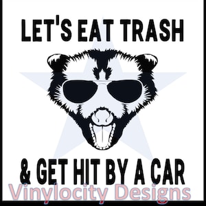 Vamos a comer basura Opossum Possum SVG PNG archivo Cricut Silhouette