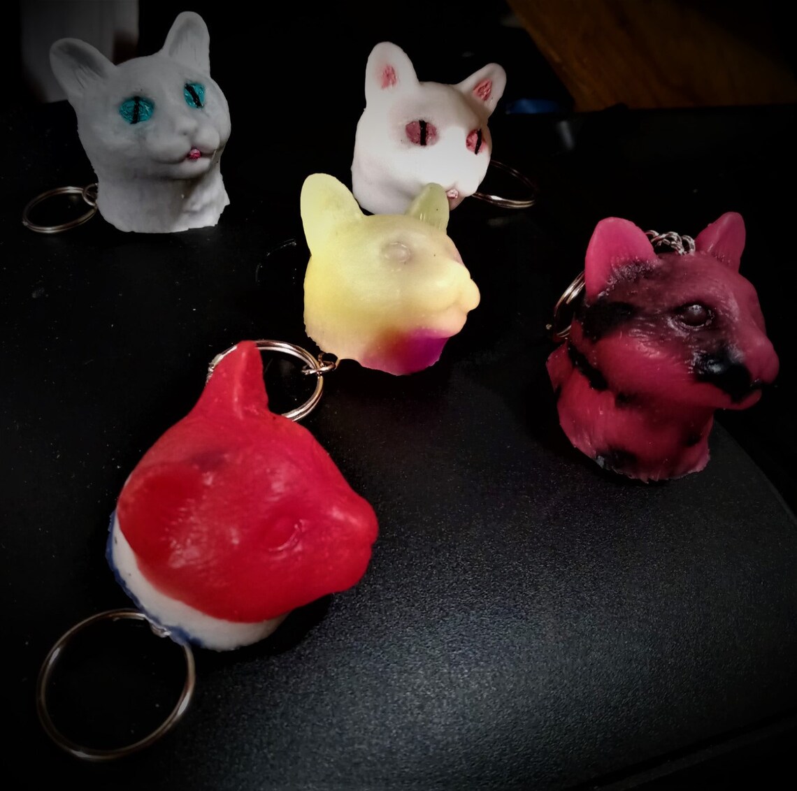 Cat Head My Squishy Keychain Etsy