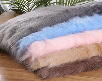 Long Pile Fur Fabric, Faux Fur Fabric, Cosplay Fur Fabric, Fursuit Material, Luxury Shag, Newborn Photo Prop craft fur - Half Yard