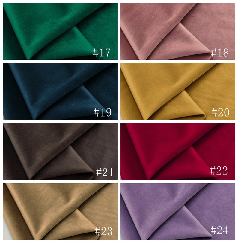 56 Colors Velvet Fabric Soft Velvet Fabric Velvet Upholstery Etsy