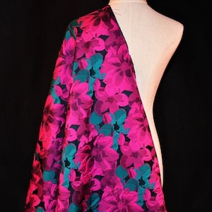 3D Rose Jacquard Fabric: Elegant Floral Damask, 63&quot; Wide - By The Half Yard