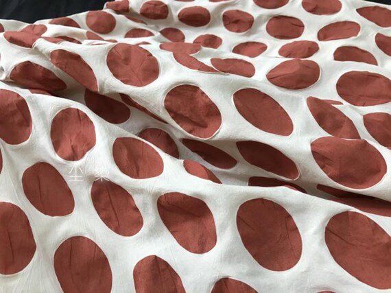 Japanese Salt Shrinking Summer Cotton Fabric Mi Coffee Red - Etsy