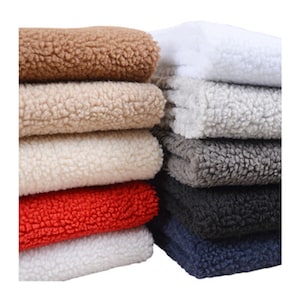 Sherpa Fabric Lamb Velvet Fabric,Cotton Plush Fabric,Soft Fabric,Thick Fabric,Winter Fabric,Lamb Faux Fur,Warm Fabric, by the half yard