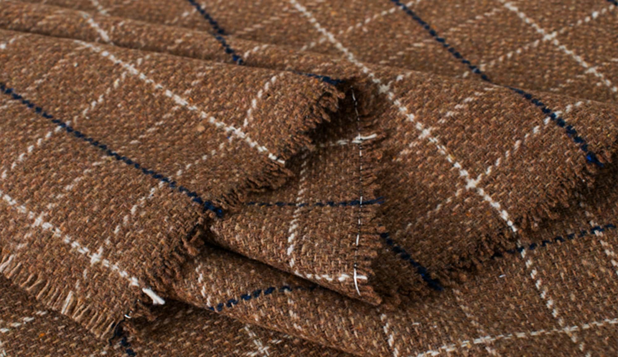 Check Coat Fabric Plaid Fabric Woolen Fabric Like Cashmere Etsy UK