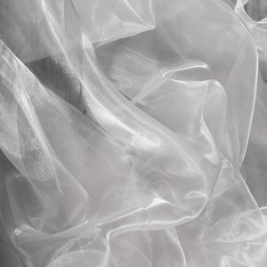 Liquid Water Shine Organza Fabric, Sheer Organza Fabric, Lustrous Organza Fabric, Designer Fabric By The Half Yard