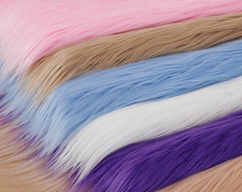 9cm Long Pile Faux Fur Fabric: Luxury Shag, Cosplay Fursuit Material - By The Half Yard
