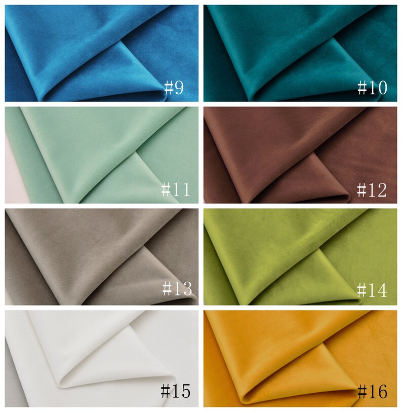 56 Colors Velvet Fabric Soft Velvet Fabric Velvet Upholstery Etsy