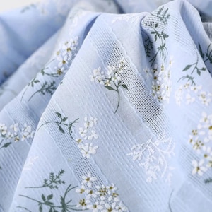 Vintage Floral Print Fabric Cotton Fabric Dimity Fabric Cottage Core Dress Skirt Fabric Sewing Apparel Fabric By The Yard