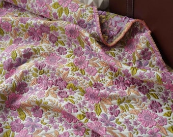 Embossed Floral Brocade Fabric, Vibrant Damask, DIY Upholstery