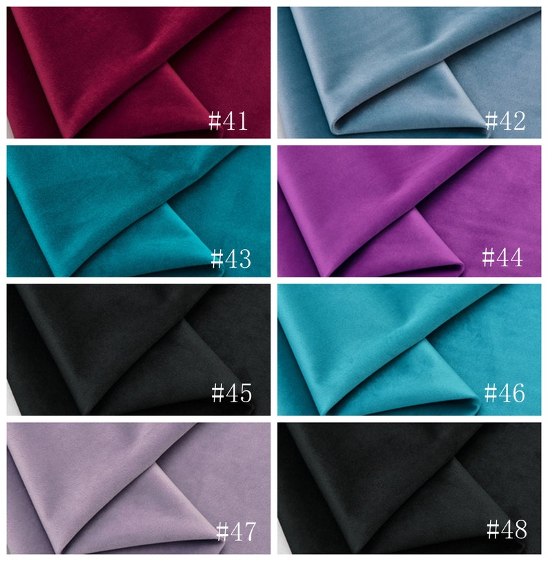 56 Colors Velvet Fabric Soft Velvet Fabric Velvet Upholstery Etsy