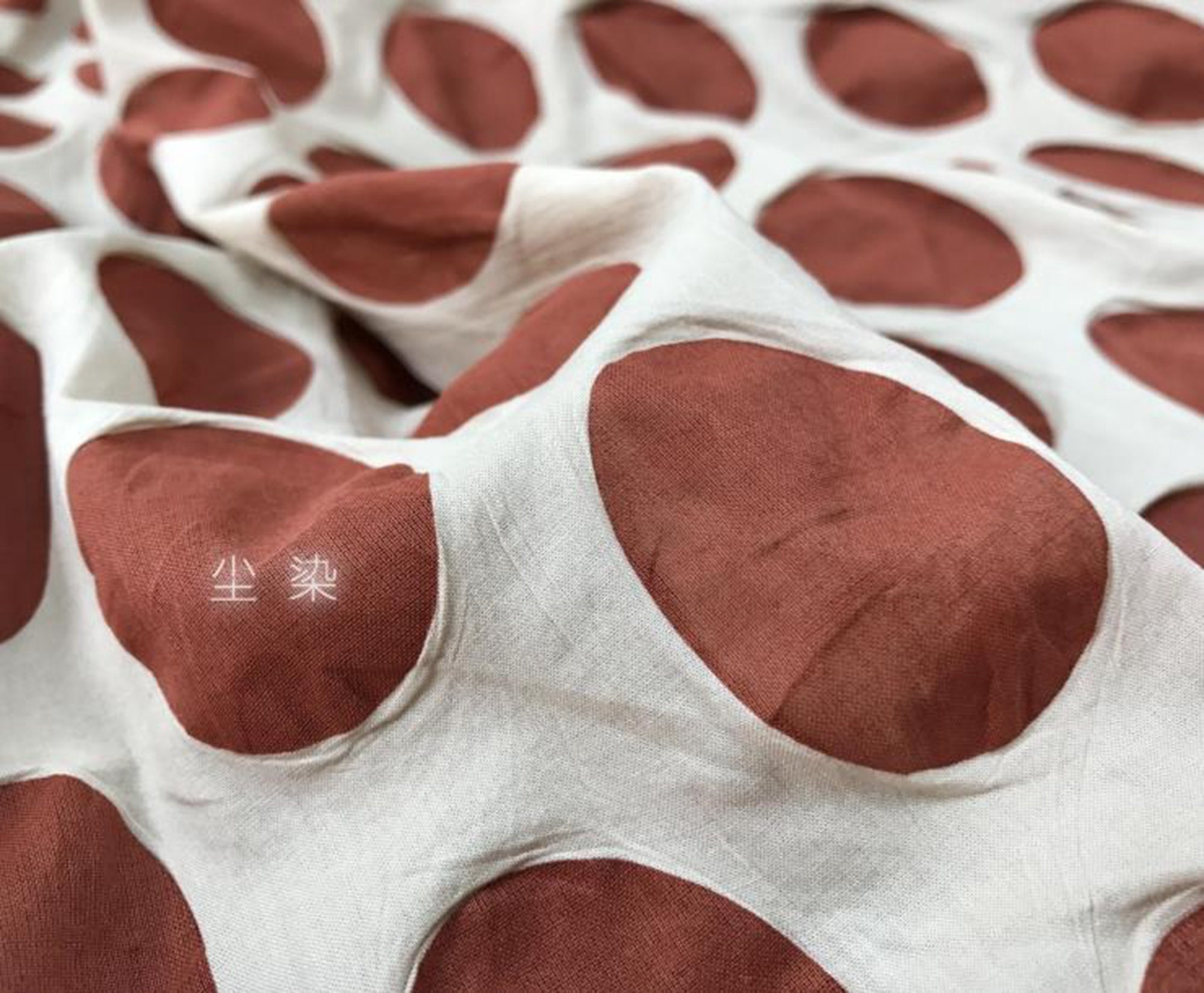 Japanese Salt Shrinking Summer Cotton Fabric Mi Coffee Red - Etsy