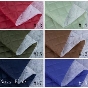 Quilted Polyester Lining Fabric, Warm Winter DIY Material, 59 Inch Width image 5