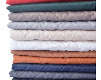 Quilted Polyester Lining Fabric, Warm Winter DIY Material, 59 Inch Width