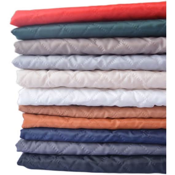 Quilted Polyester Lining Fabric, Warm Winter DIY Material, 59 Inch Width