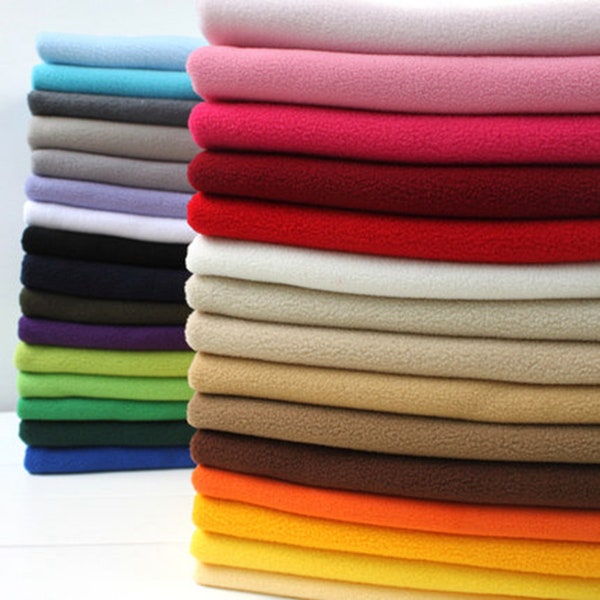 Polar Fleece Fabric, Anti Pill Finish, Medium 320 Grams Weight, Quality Fabric & Material, Sewing and Crafts By The Half Yard