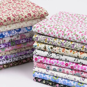 Floral Cotton Fabric Tiny Floral Cotton Fabric Shabby Flower Cotton Fabric Collection By The Half Yard