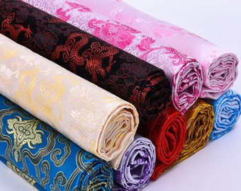 Tissu brocart 19 couleurs, tissu brocart haut de gamme, tissu Jacquard, tissu flower style, par jardin